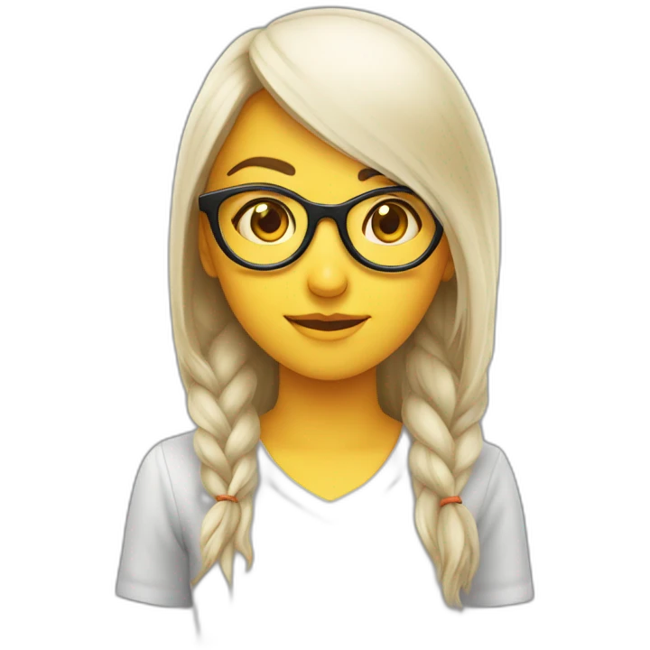 eyeglassed, turkish girl, ios developer emoji