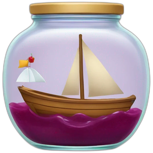 boat sailing in a jar of jam emoji
