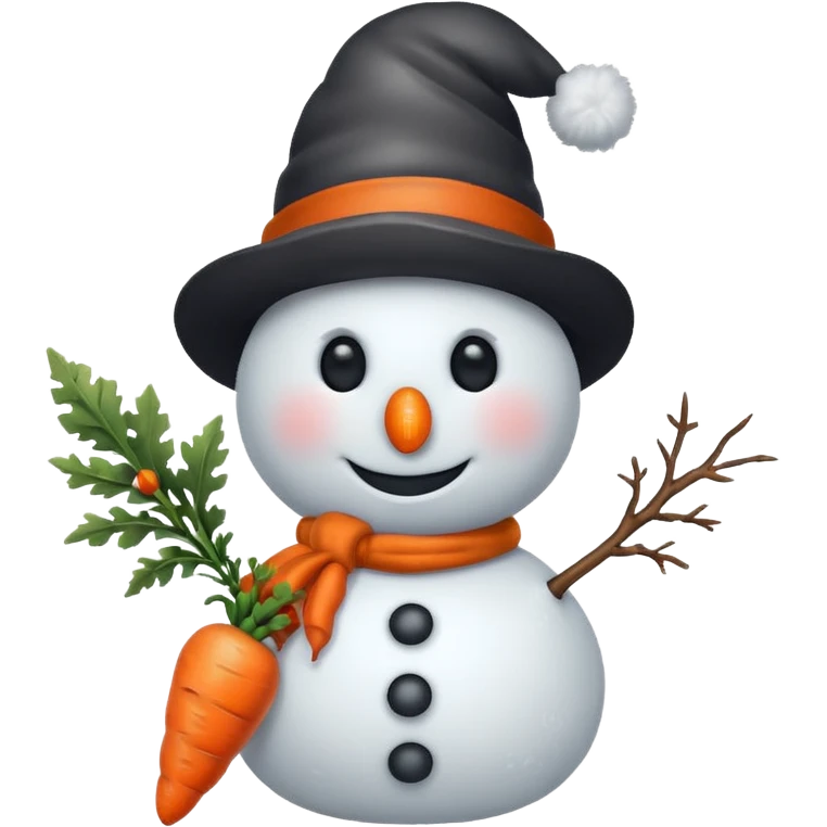 snowman wearing hat emoji