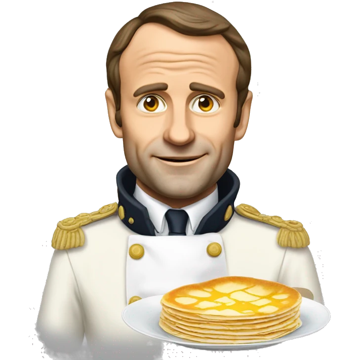 Macron mange des crêpes  emoji