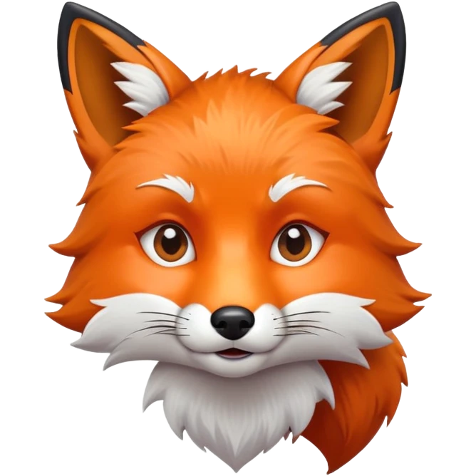 A red fox with an eyepach emoji