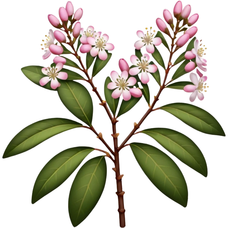 single Mountain laurel, straight stem emoji