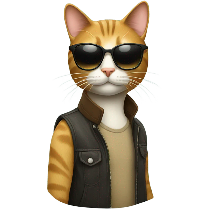Cat with sunglasses emoji