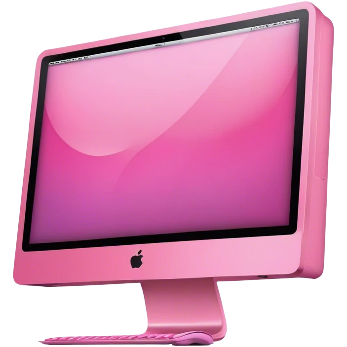 A pink iMac emoji