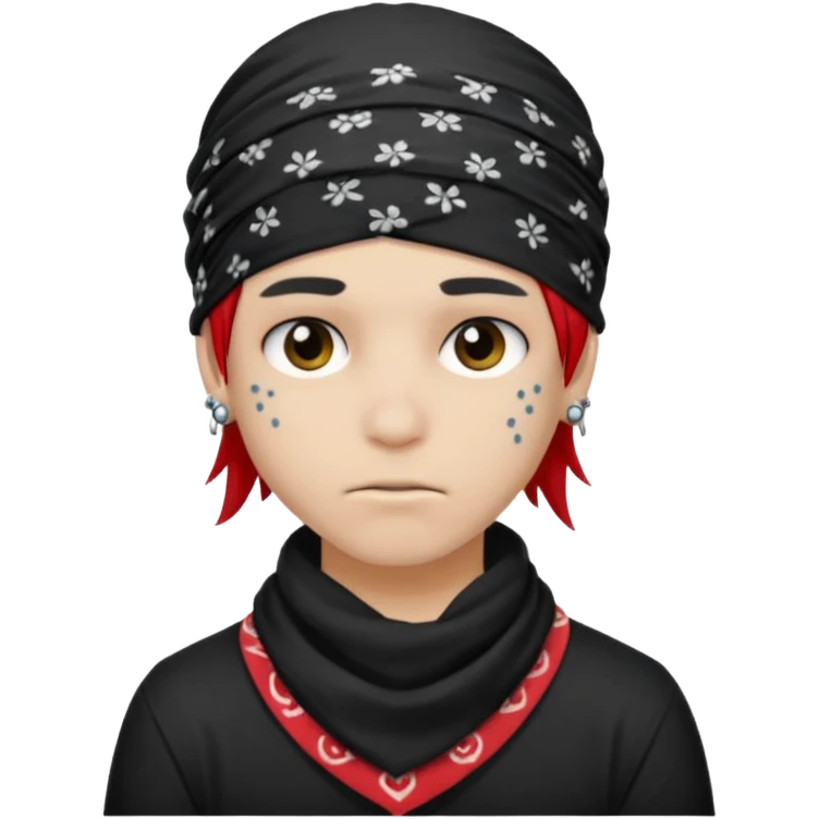 Un emo boy avec des piercing et un bandana  emoji