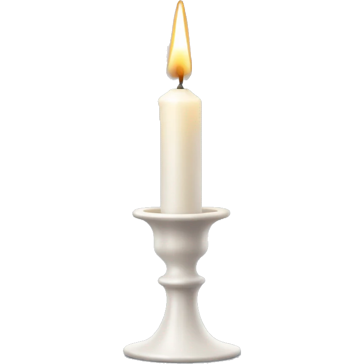White Candle on candlestick emoji
