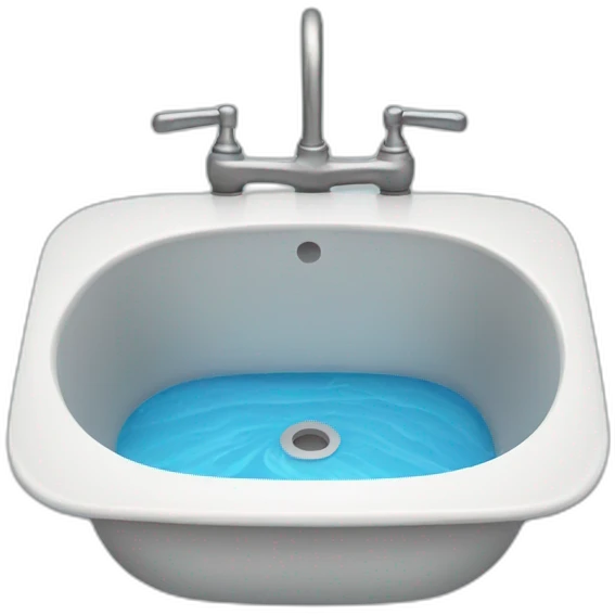 sink with water emoji