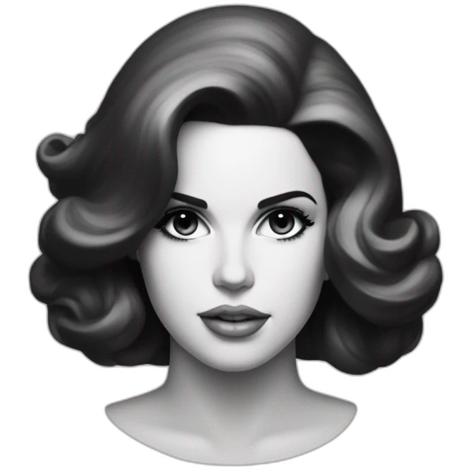 Lana Del Rey “Ultraviolence” letter emoji in black and white emoji