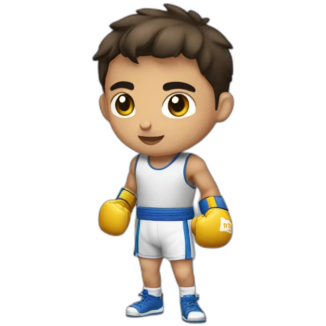 niño rubio boxeando emoji