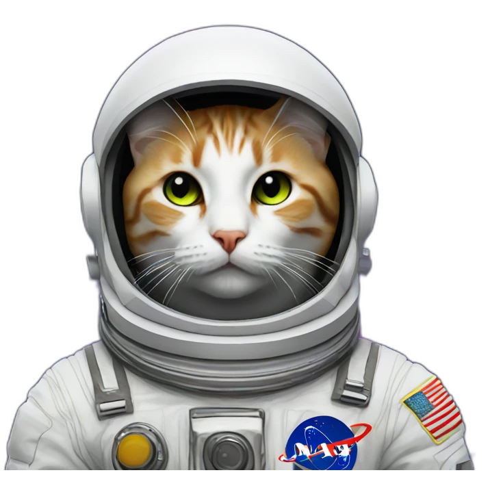 cat neon astronaut emoji