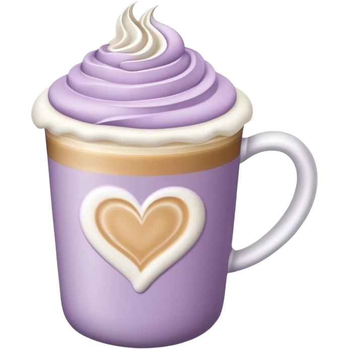 Pale purple coffe Latte  emoji