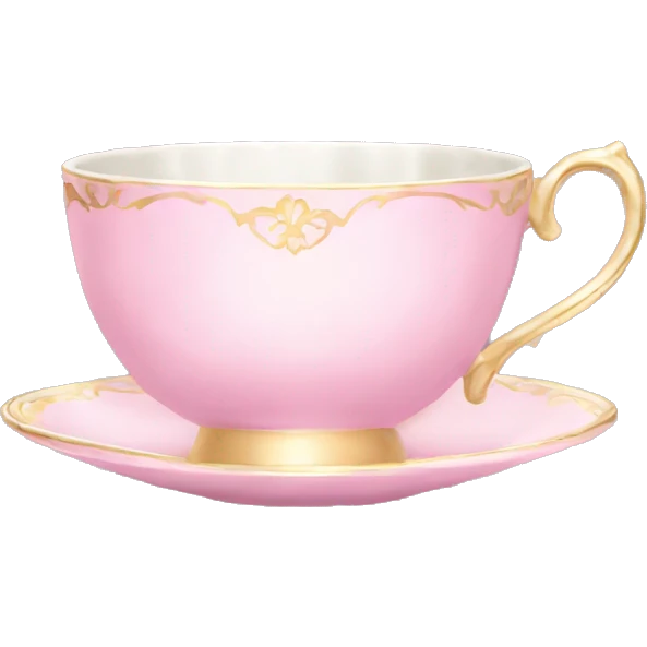 Fancy pastel pink teacup emoji