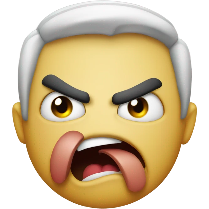 Emoji angry and sticking the tongue  emoji