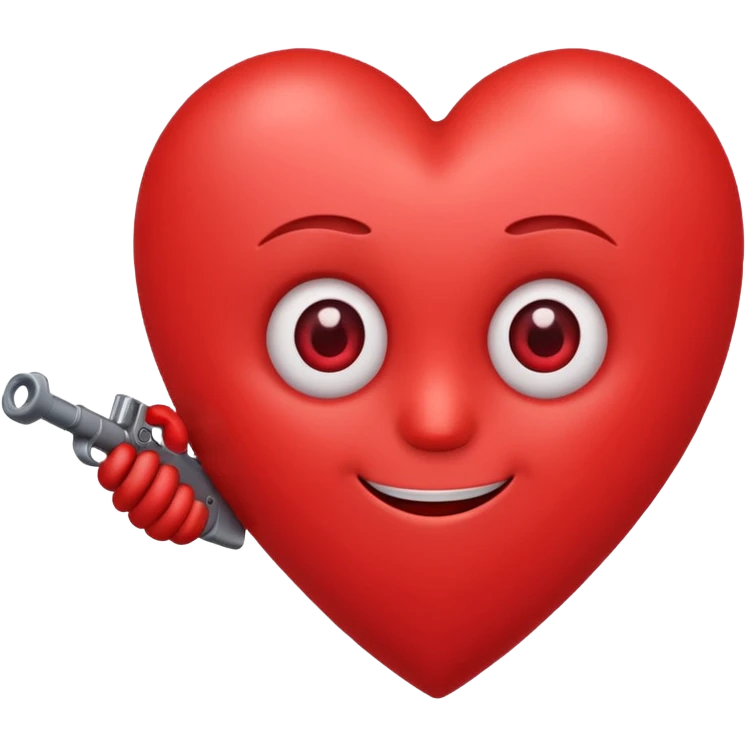 corazon de caricatura, amable, alegre, romantico, que tenga bracitos, ojos y sonrisa emoji
