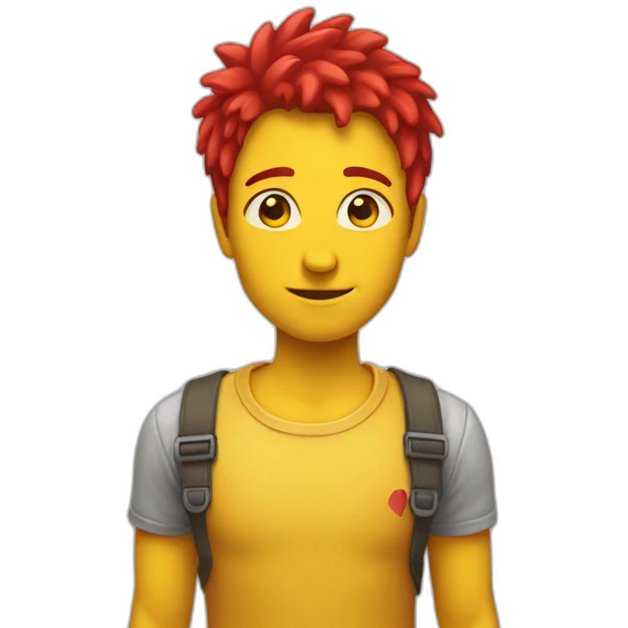 Red and yellow Hart emoji