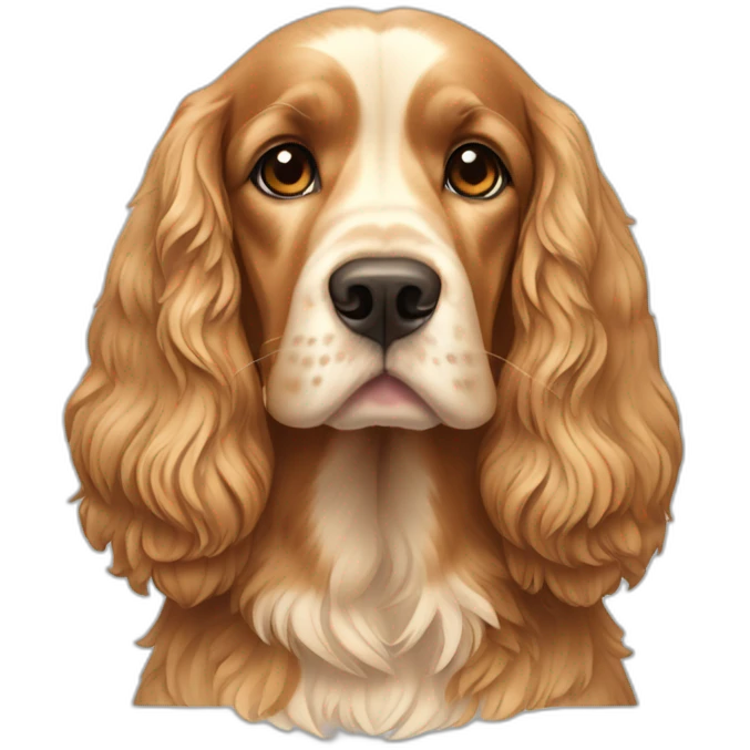 Dog-golden-english-cocker-spaniel-standing emoji