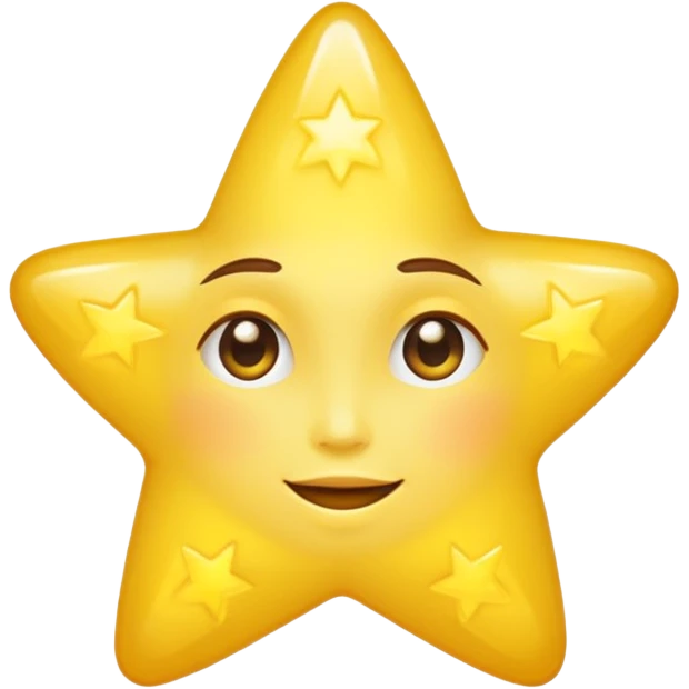 Real star shape face and body emoji
