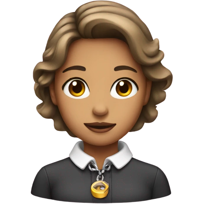 Girl with a collar on neck emoji