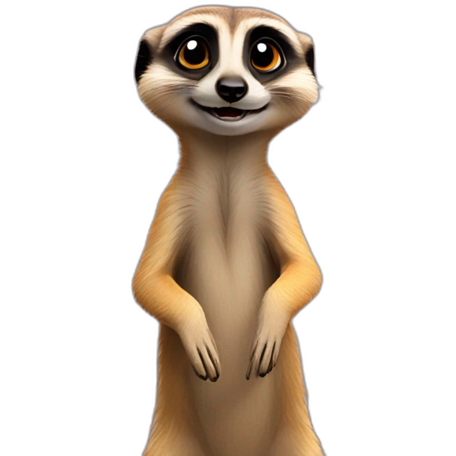 Meerkat does hello emoji