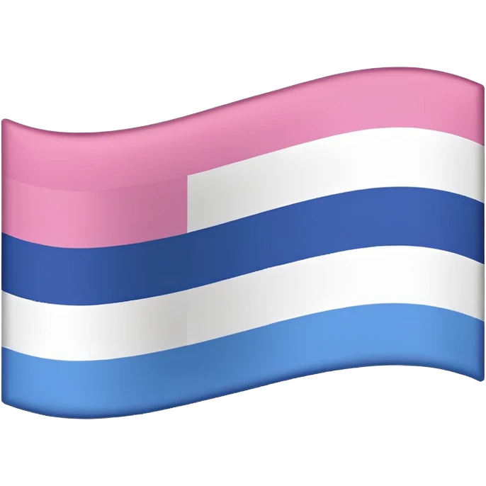 Flag pink white and blue tricolour  emoji