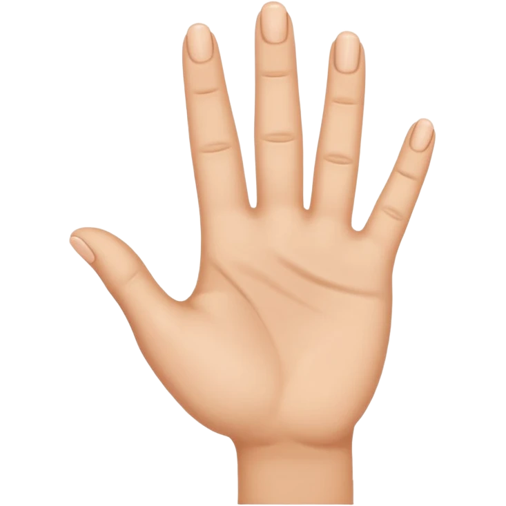 The three first fingers up and the 2 last fingers down emoji