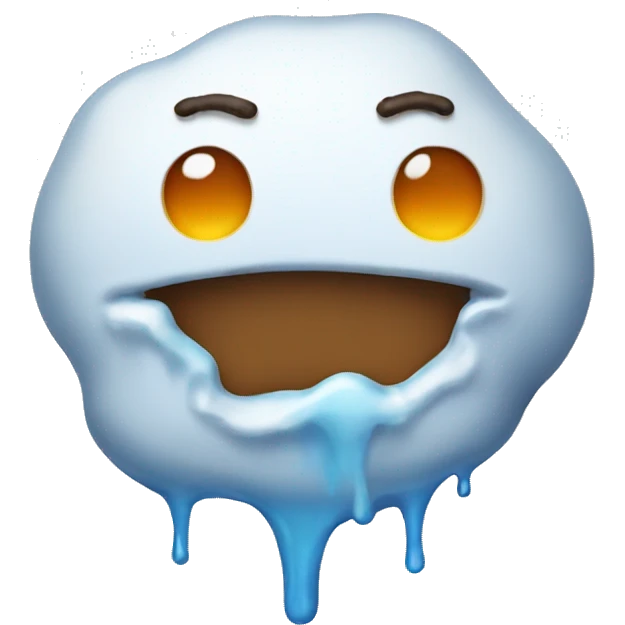 Melted snowman emoji