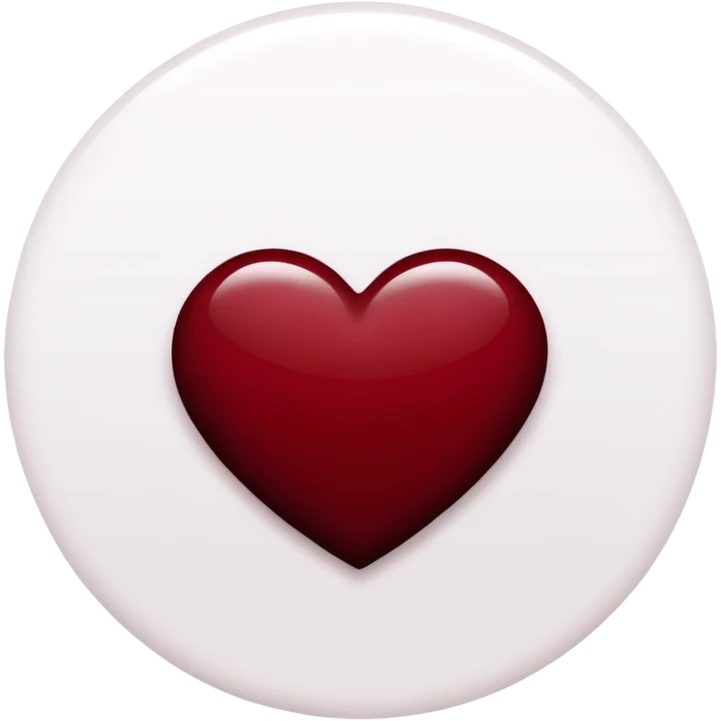 Dark red deep red Mahogany-red maroon-red heart shape emoji