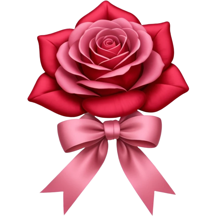 Rose flower and ribbon emoji