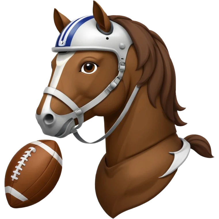 Horse football mascot emoji