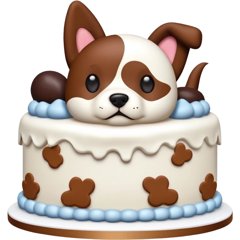 Dog cake emoji