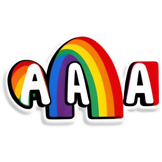 Big rainbow letters MAGA with Make America Gay Again  emoji