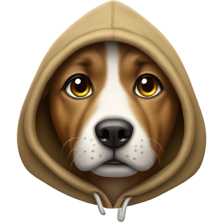 Dog wearing a hoodie  emoji