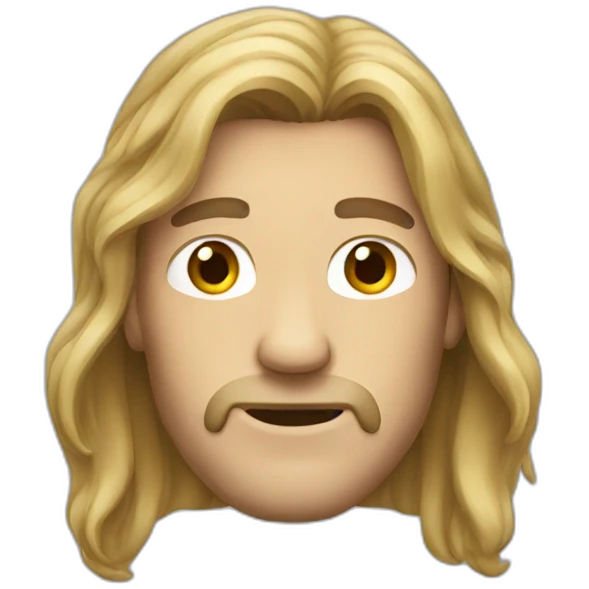 A men with long hair emoji