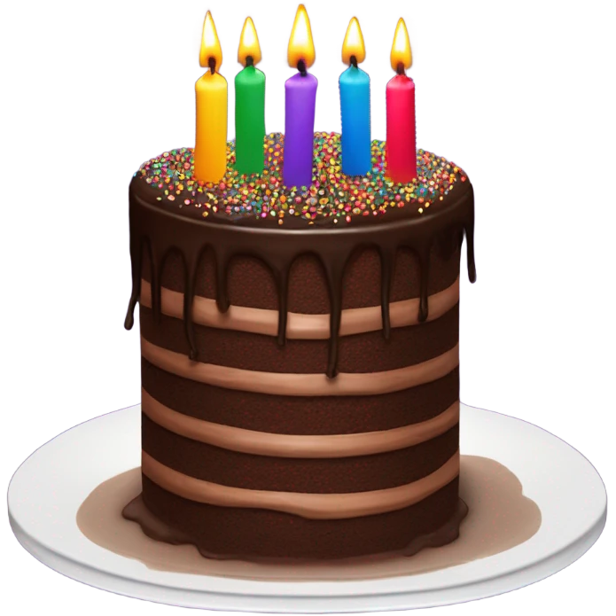 chocolate birthday cake emoji
