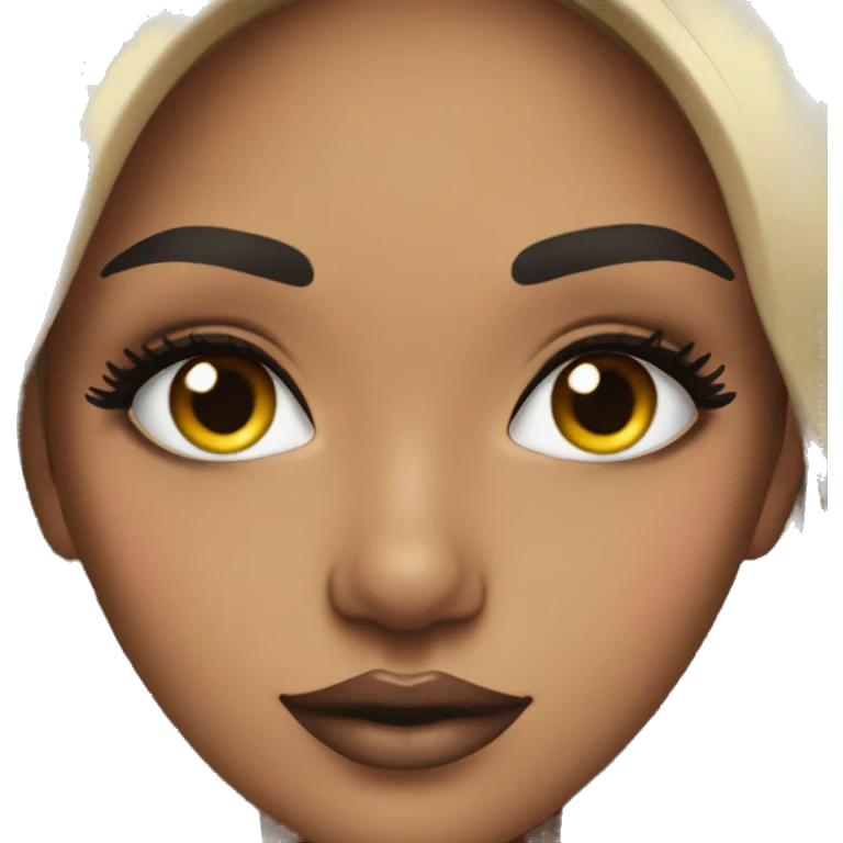 Girl with makeup and long eyelashes  emoji