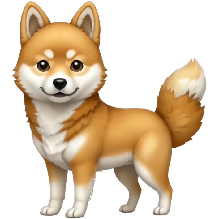 Shiba-Inu-Husky-Wolf-hybrid,  full body emoji