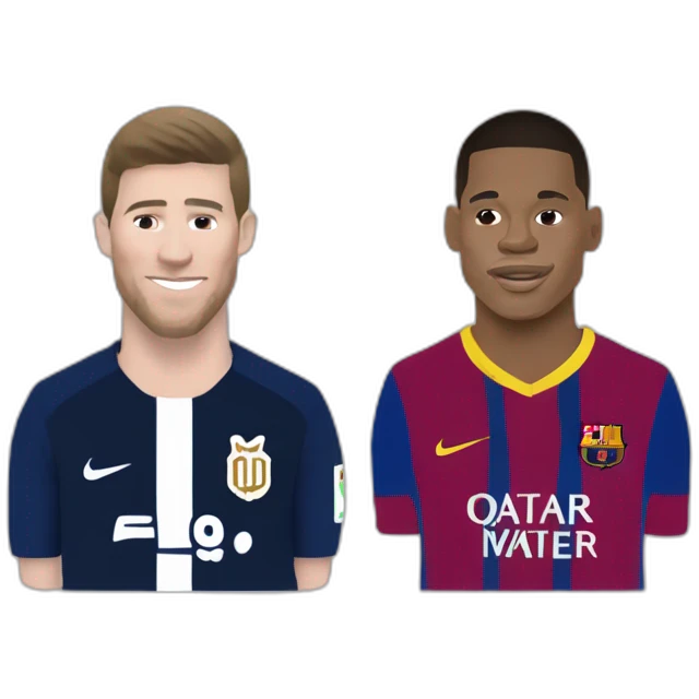 Mbappé et Messi emoji