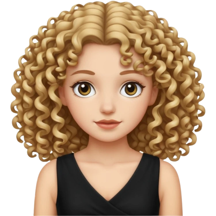 curly haired black dress white girl emoji