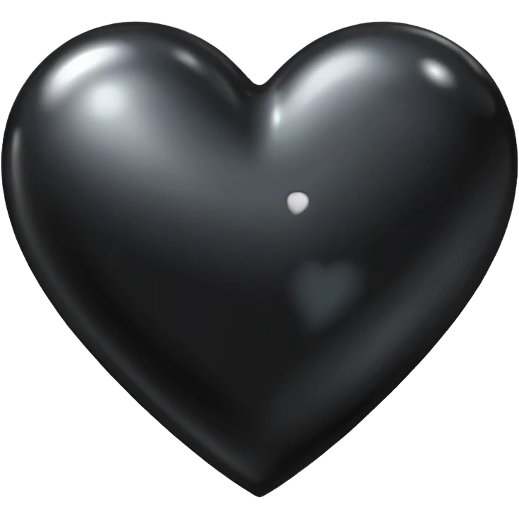 Siyah isiltili kalp emoji