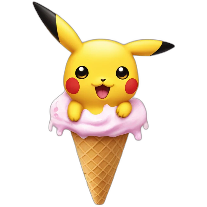 pikachu ice cream emoji