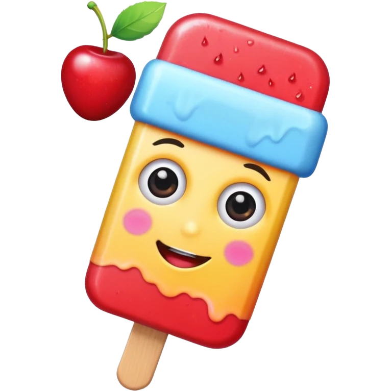 popsicle with eyes and headband emoji