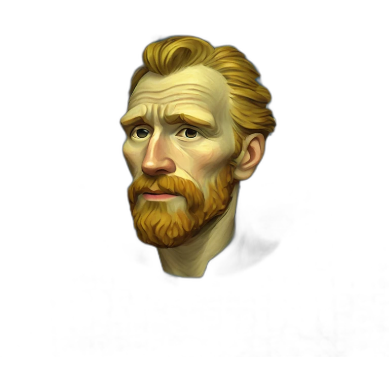 Forma de corazón pintado totalmente con la noche estrellada de van Gogh emoji