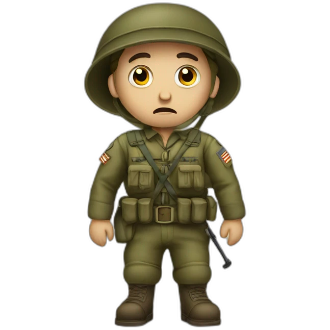 sad upset jewish combat solider magen david emoji