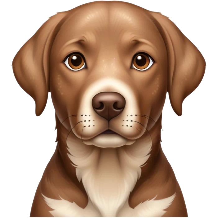 realistic portrait of a brown spotted Labrador retriever, natural lighting, detailed fur texture emoji