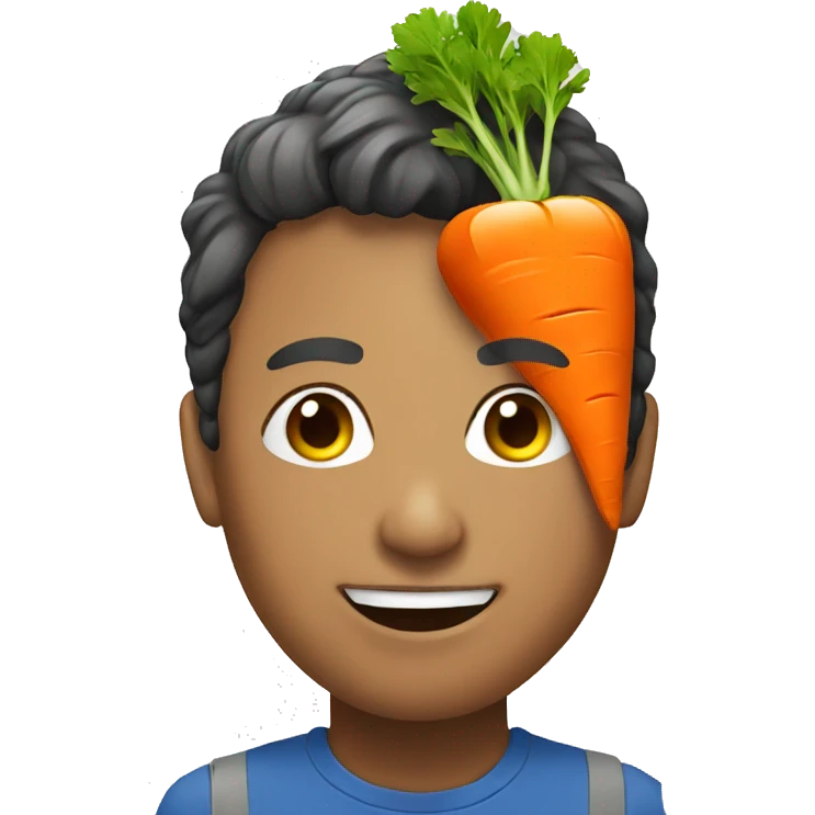 Person and carrot emoji