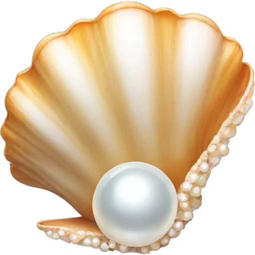 shell with pearl emoji