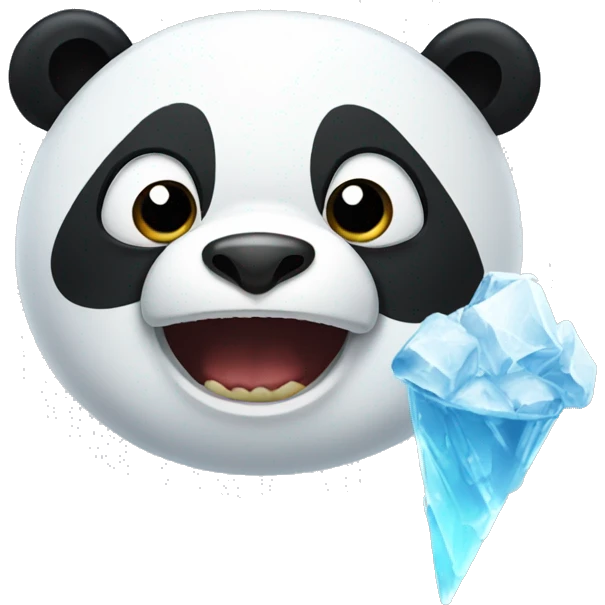 A Panda who eat ice emoji
