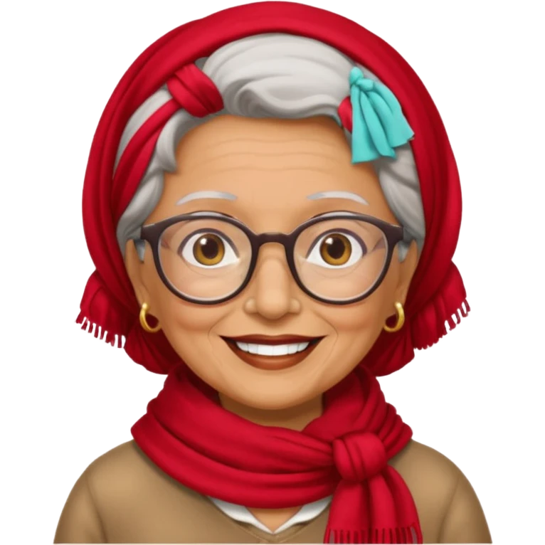 ABUELITA CON GAFAS SONRIENDO emoji