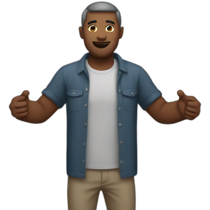 man holding his arms out  emoji