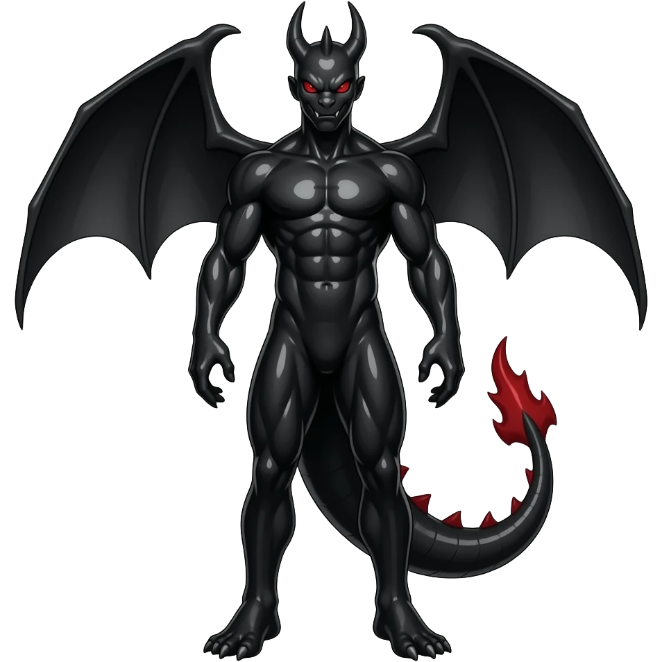 Black lanky elegant evil badass handsome cool beautiful Shiny-Charizard-Salazzle-Seviper-Salandit-fusion emoji